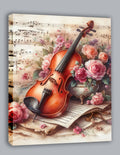 Wandbild Romantische Violine 1 Kunstdruck auf Leinwand