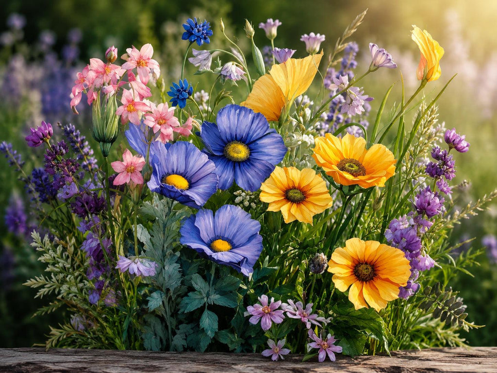 Wandbild Blumenwiese Nr. 1 Kunstdruck auf Leinwand