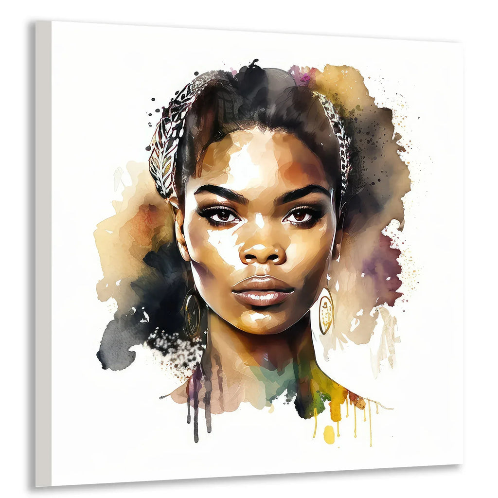 Afrikanerin 1 Portrait Wandbild Kunstdruck auf Leinwand | Wandbild Galerie