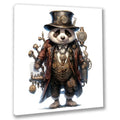 Wandbild Panda 1 Steampunk Kunstdruck auf Leinwand direkt zum Aufhängen | Wandbild Galerie