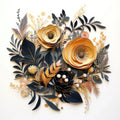 Holzblumen 1 Wandbild Kunstdruck auf Leinwand | Wandbild Galerie