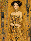 Wandbild Klimt Stil Goldene Frau 1 Kunstdruck auf Leinwand