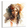 Afrikanerin 20 Portrait Wandbild Kunstdruck auf Leinwand | Wandbild Galerie
