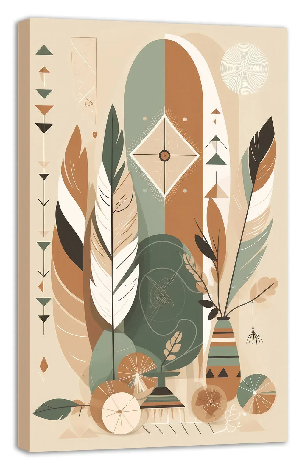 Boho Art 4 Wandbild Kunstdruck auf Leinwand direkt zum Aufhängen | Wandbild Galerie