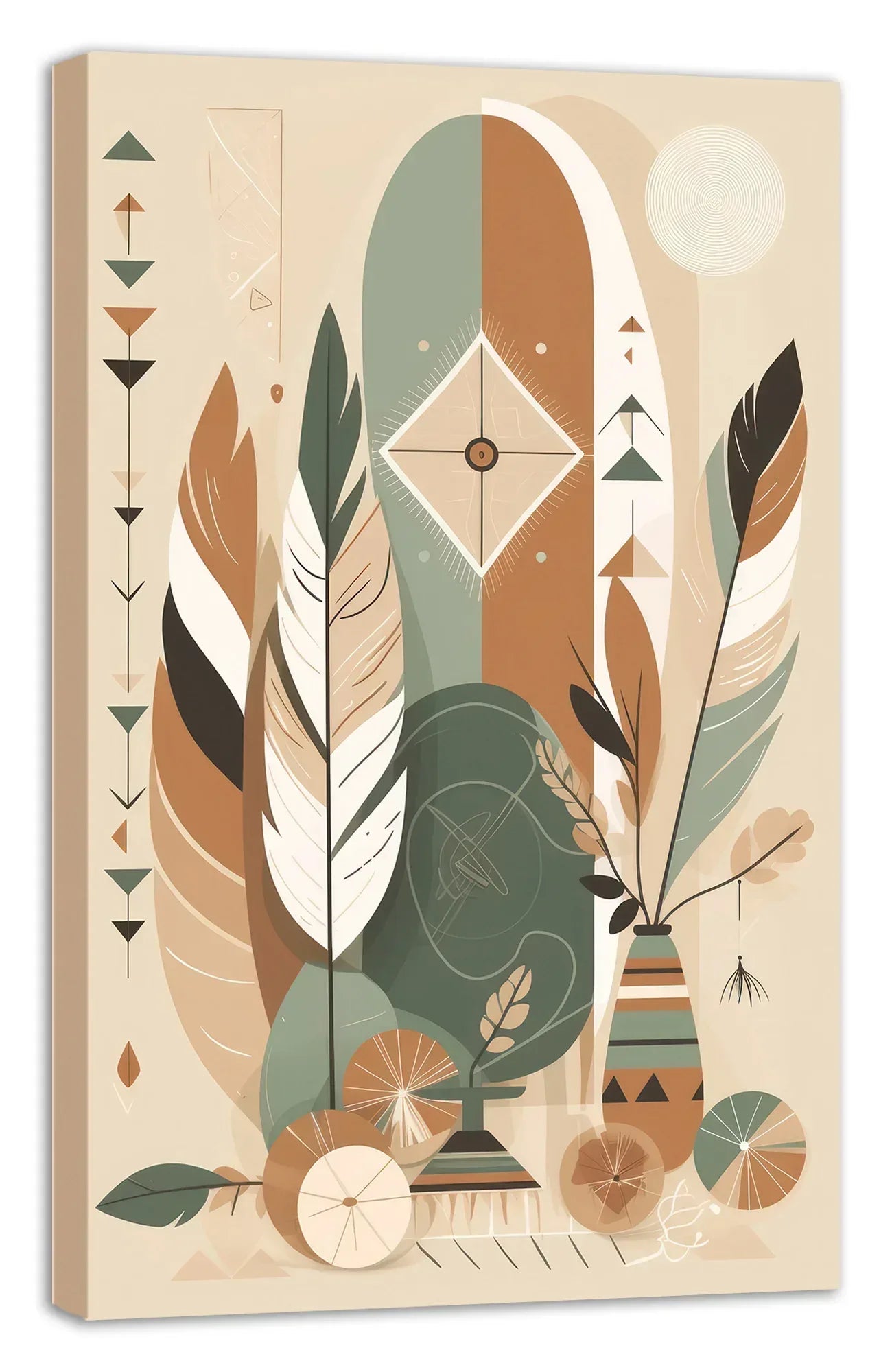 Boho Art 4 Wandbild Kunstdruck auf Leinwand direkt zum Aufhängen | Wandbild Galerie