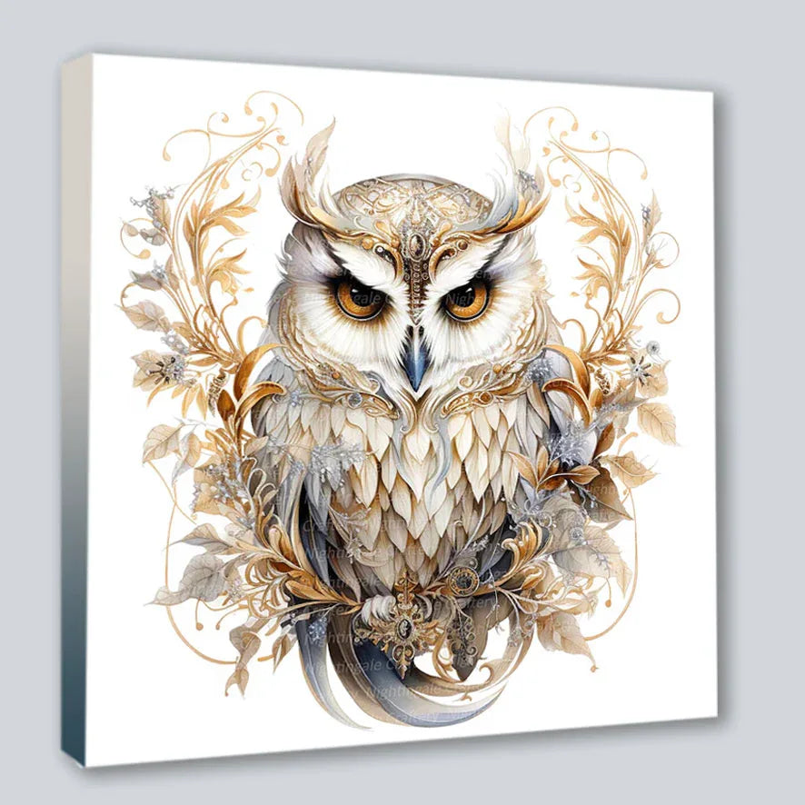 Wandbild Eule 24 Steampunk Kunstdruck auf Leinwand | Wandbild Galerie