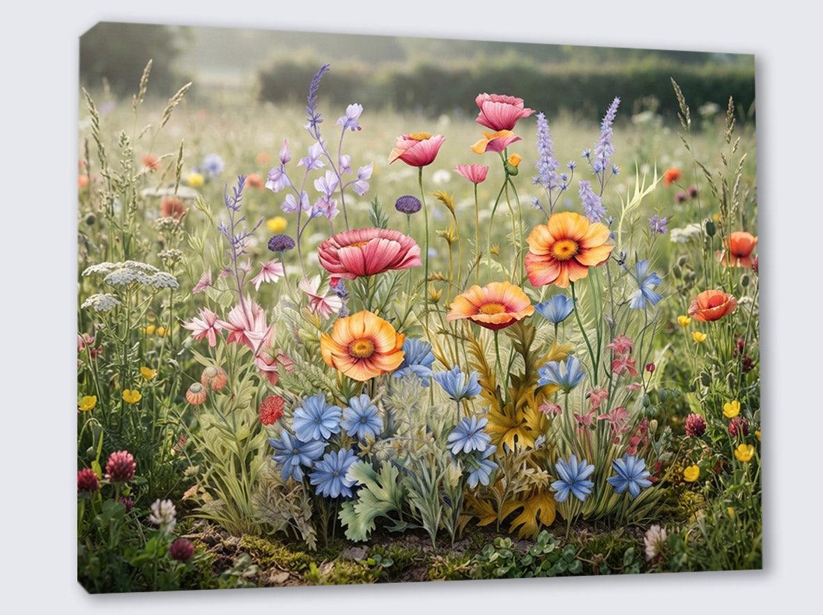 Wandbild Blumenwiese Nr. 2 Kunstdruck auf Leinwand