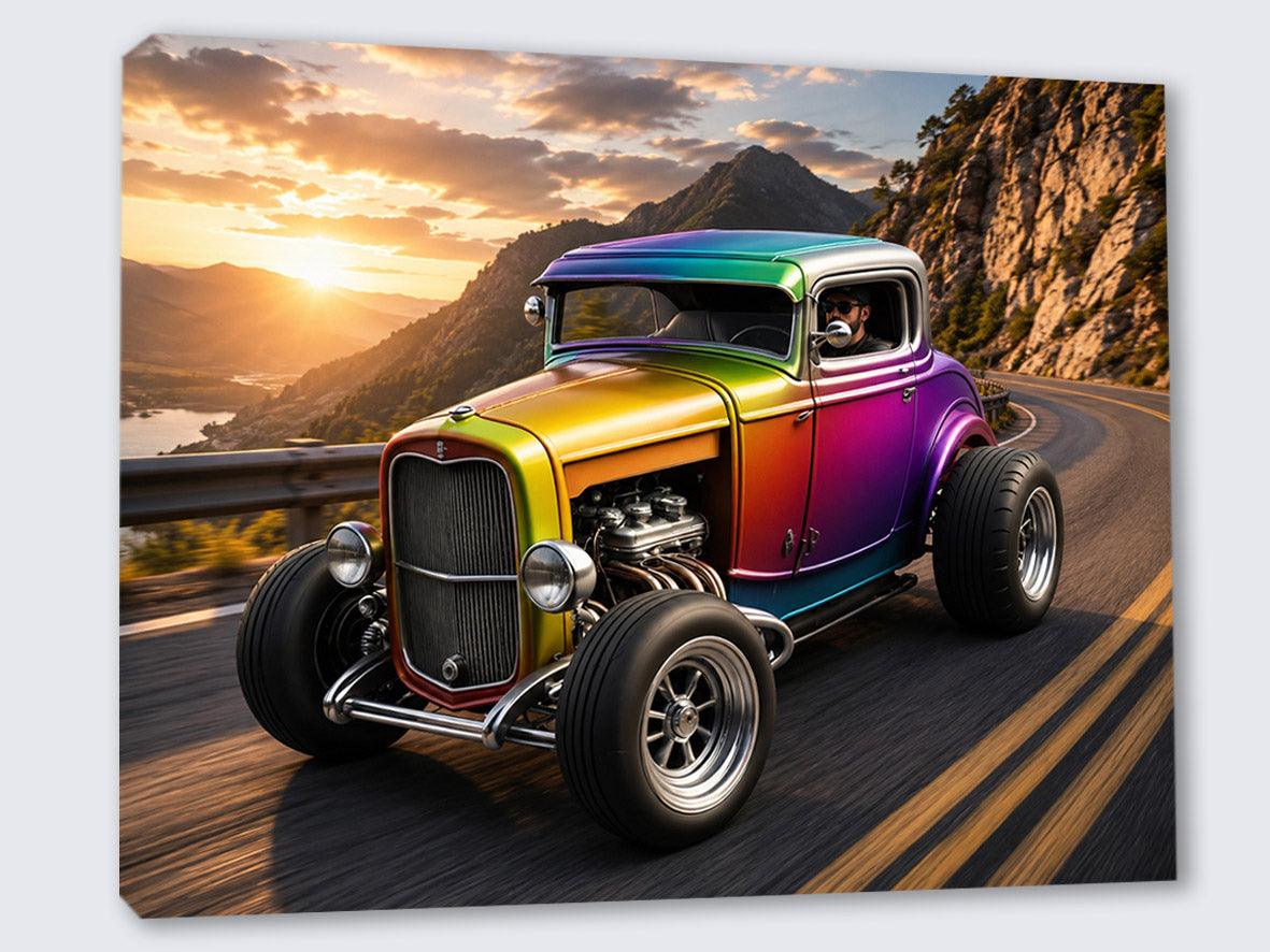 Wandbild Hot Rods 3 Kunstdruck auf Leinwand