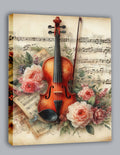 Wandbild Romantische Violine 2  Kunstdruck auf Leinwand