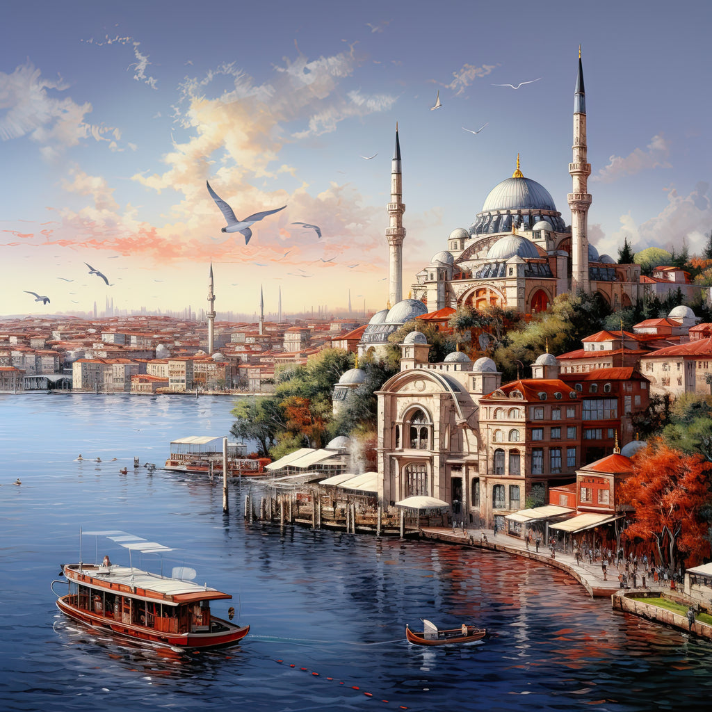 Moschee in der Türkei 2 Wandbild Kunstdruck auf Leinwand