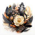 Holzblumen 2 Wandbild Kunstdruck auf Leinwand | Wandbild Galerie