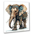 Wandbild Elefant 2 Steampunk Kunstdruck auf Leinwand direkt zum Aufhängen | Wandbild Galerie