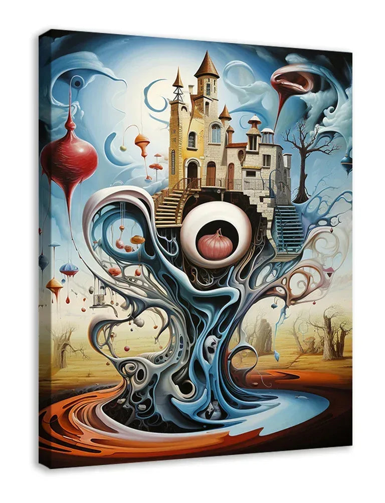 Surreales Wandbild 2 Stil Salvador Dali Kunstdruck auf Leinwand | Wandbild Galerie