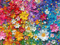 Wandbild Blumen Spachteltechnik Nr. 3 Kunstdruck auf Leinwand