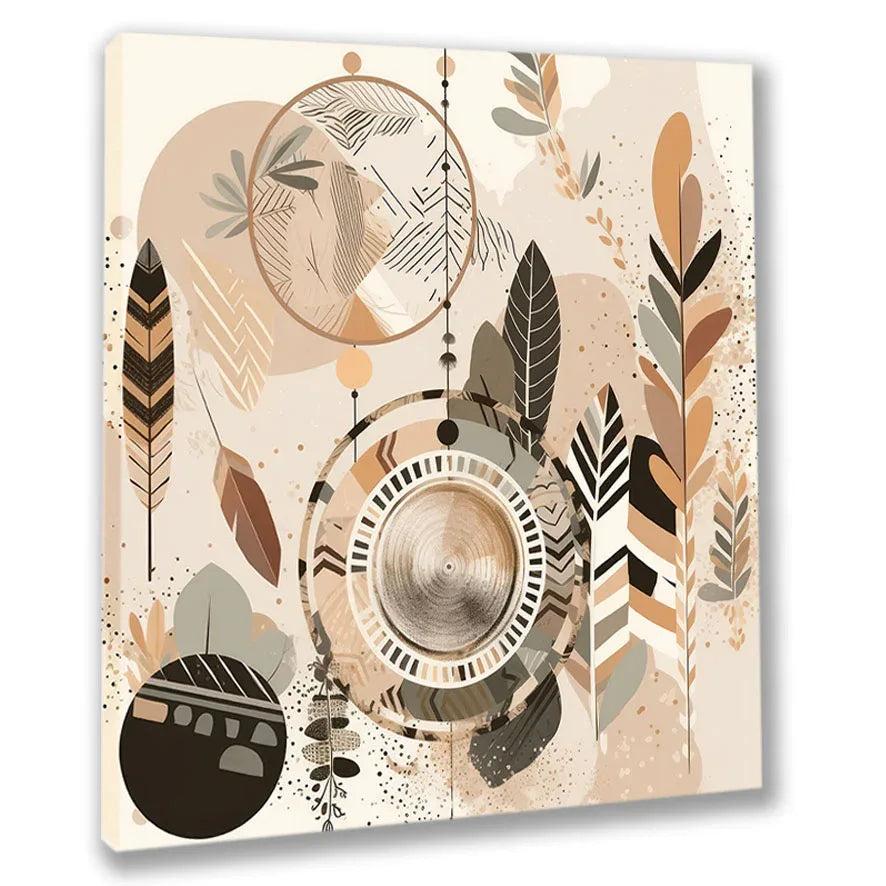 Boho Kunst 3 Wandbild Kunstdruck auf Leinwand | Wandbild Galerie