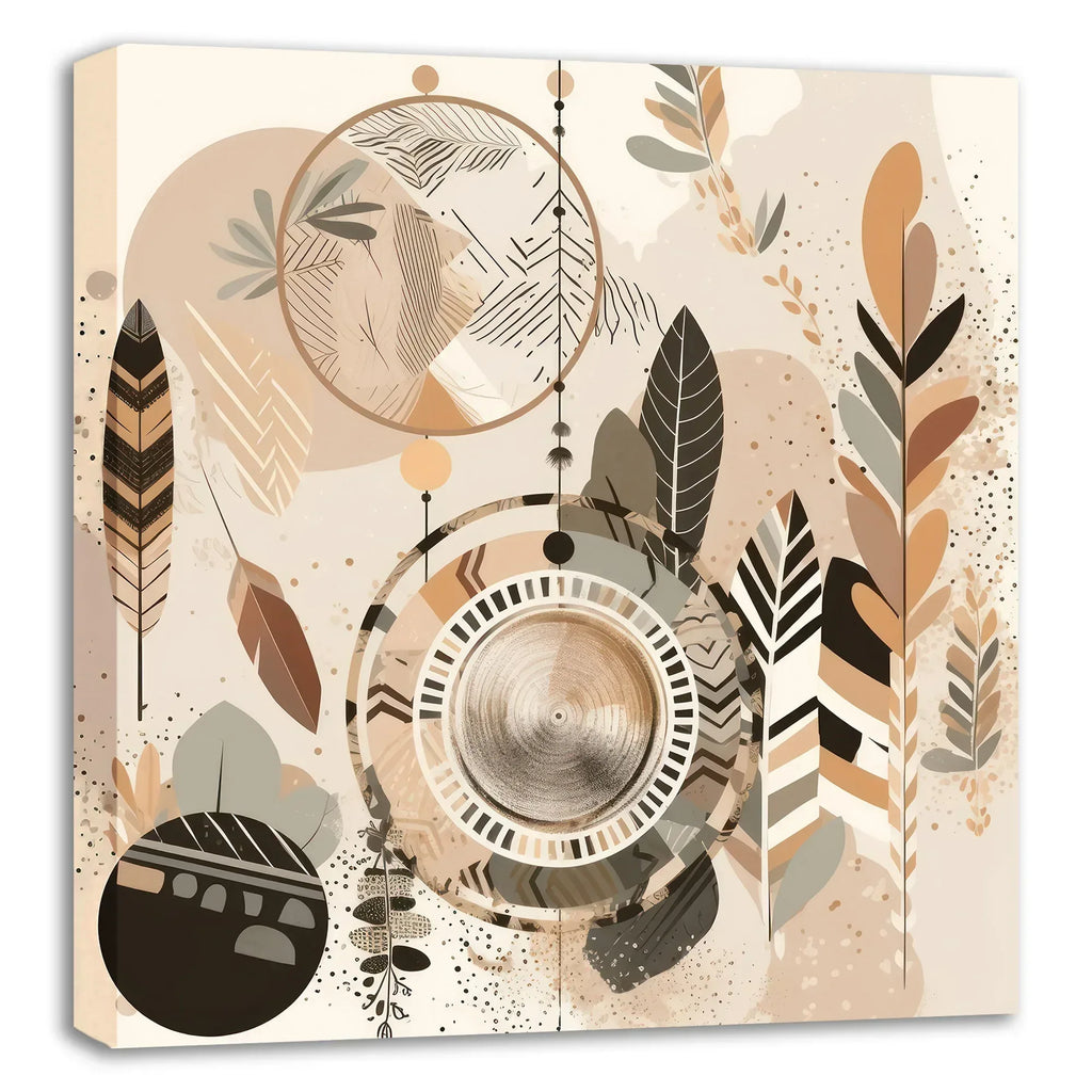 Boho Kunst 3 Wandbild Kunstdruck auf Leinwand | Wandbild Galerie