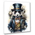 Wandbild Panda 3 Steampunk Kunstdruck auf Leinwand direkt zum Aufhängen | Wandbild Galerie