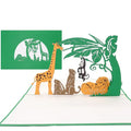 Pop Up Karte "Zoo Tiere" 3D Geburtstagskarte, Gutschein & Einladungskarte Löwe Affe | Wandbild Galerie
