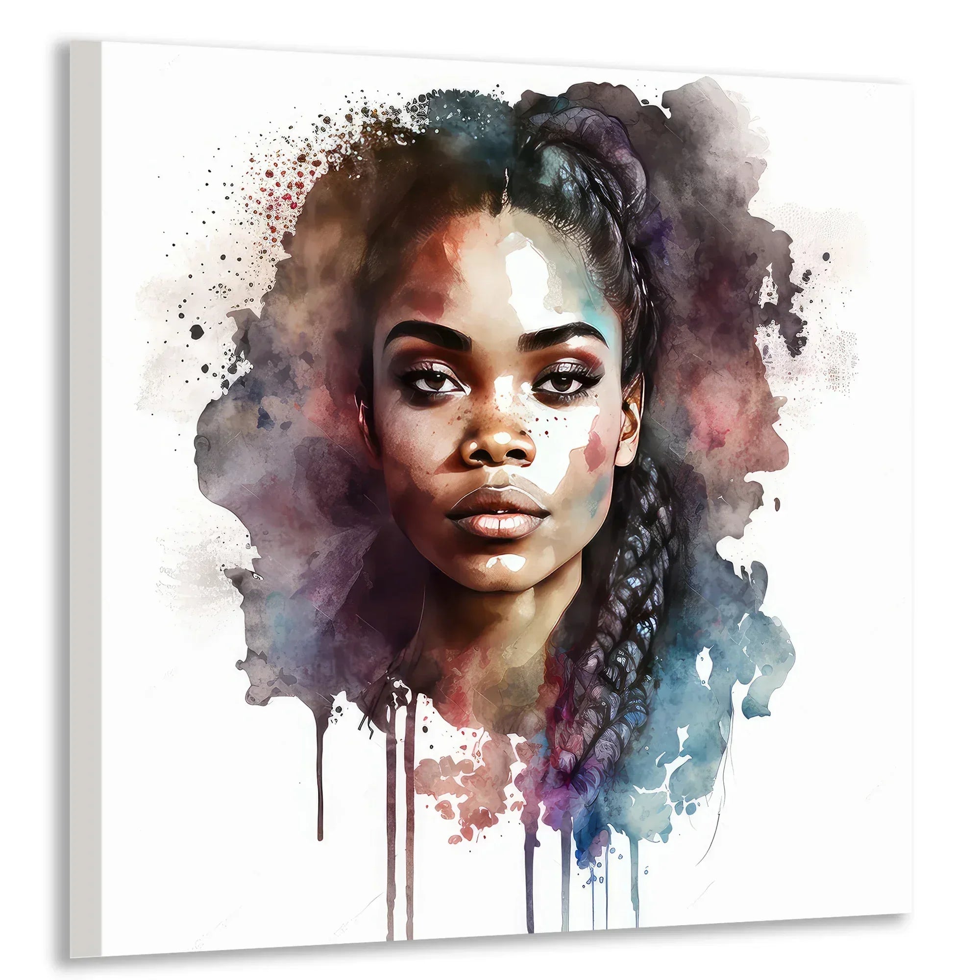 Afrikanerin 4 Portrait Wandbild Kunstdruck auf Leinwand | Wandbild Galerie