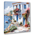 Mediterrane Küste 4  Landschaft Wandbild  Kunstdruck auf Leinwand