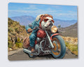 Wandbild Hunde auf Motorrad 4 Kunstdruck auf Leinwand