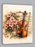 Wandbild Romantische Violine 4 Kunstdruck auf Leinwand