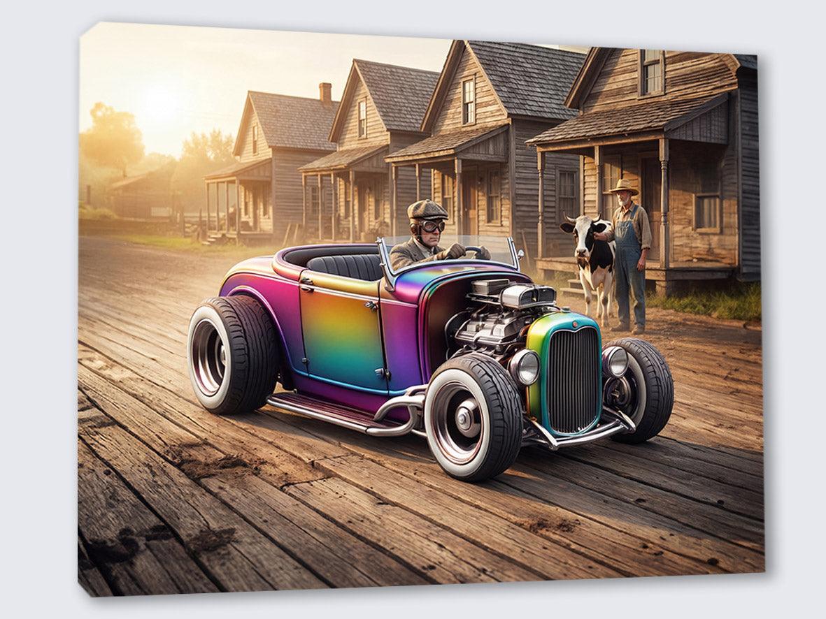Wandbild Hot Rods 4 Kunstdruck auf Leinwand