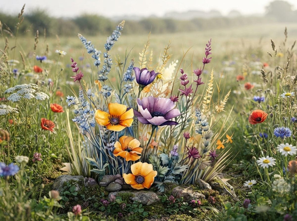 Wandbild Blumenwiese Nr. 4 Kunstdruck auf Leinwand