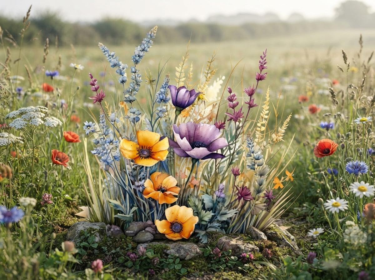 Wandbild Blumenwiese Nr. 4 Kunstdruck auf Leinwand