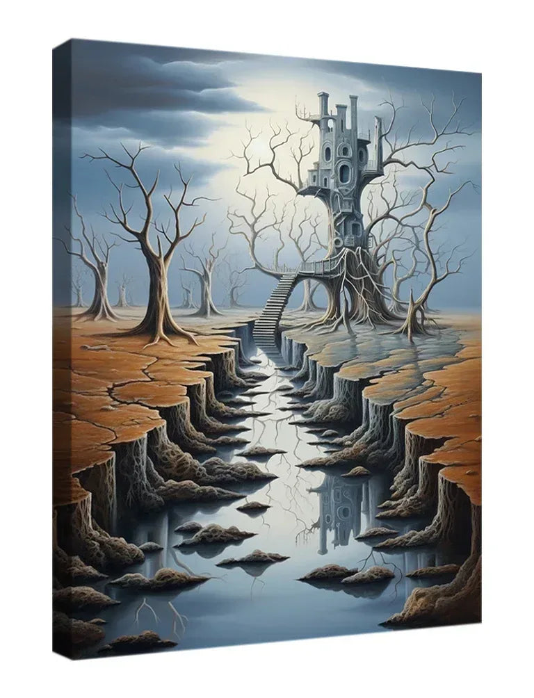 Surreales Wandbild 4 Stil Salvador Dali Kunstdruck auf Leinwand | Wandbild Galerie