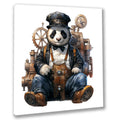 Wandbild Panda 4 Steampunk Kunstdruck auf Leinwand direkt zum Aufhängen | Wandbild Galerie