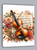 Wandbild Romantische Violine 5 Kunstdruck auf Leinwand