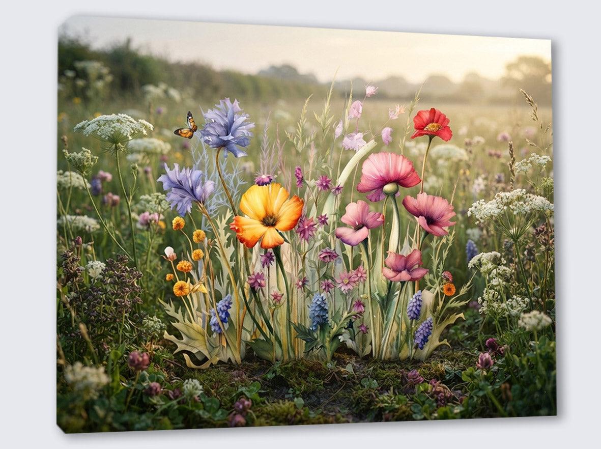 Wandbild Blumenwiese Nr. 5 Kunstdruck auf Leinwand