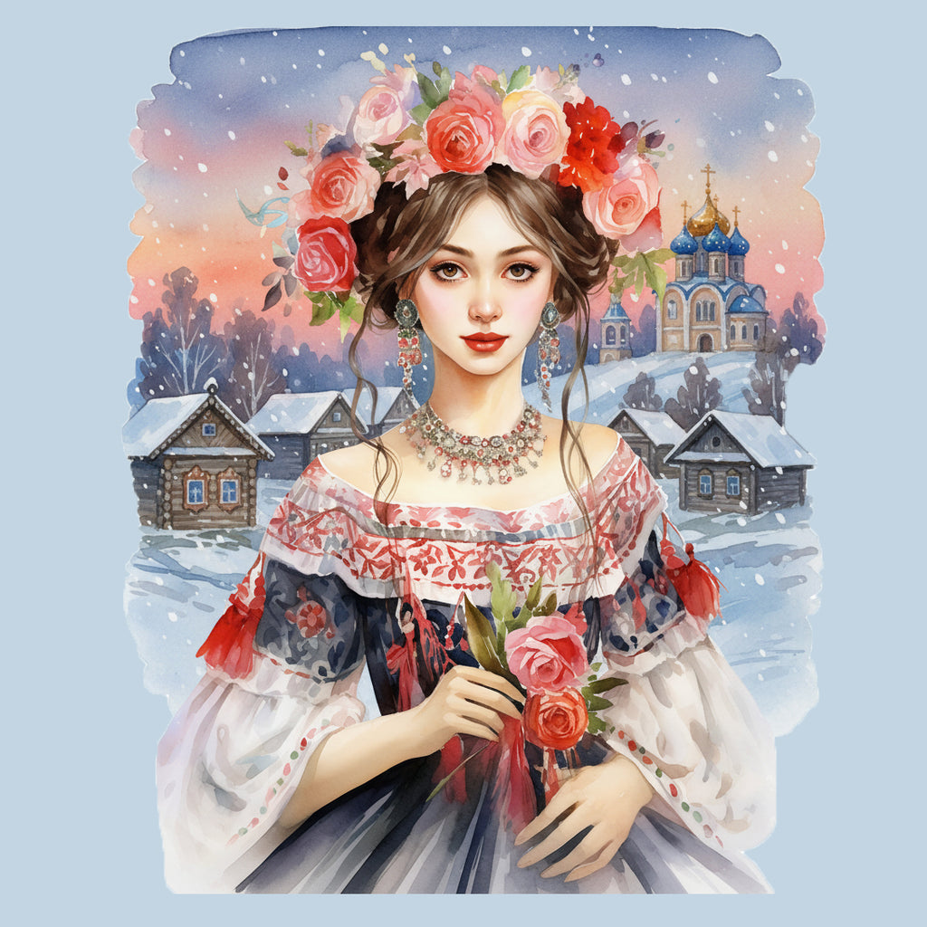 Wandbild Russische Dorfydille 5  Kunstdruck auf Leinwand