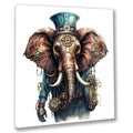 Wandbild Elefant 5 Steampunk Kunstdruck auf Leinwand direkt zum Aufhängen | Wandbild Galerie