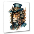 Wandbild Löwen 5 Steampunk Kunstdruck auf Leinwand direkt zum Aufhängen | Wandbild Galerie
