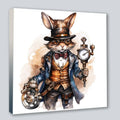 Wandbild Hase 5 Steampunk Stil Kunstdruck auf Leinwand | Wandbild Galerie