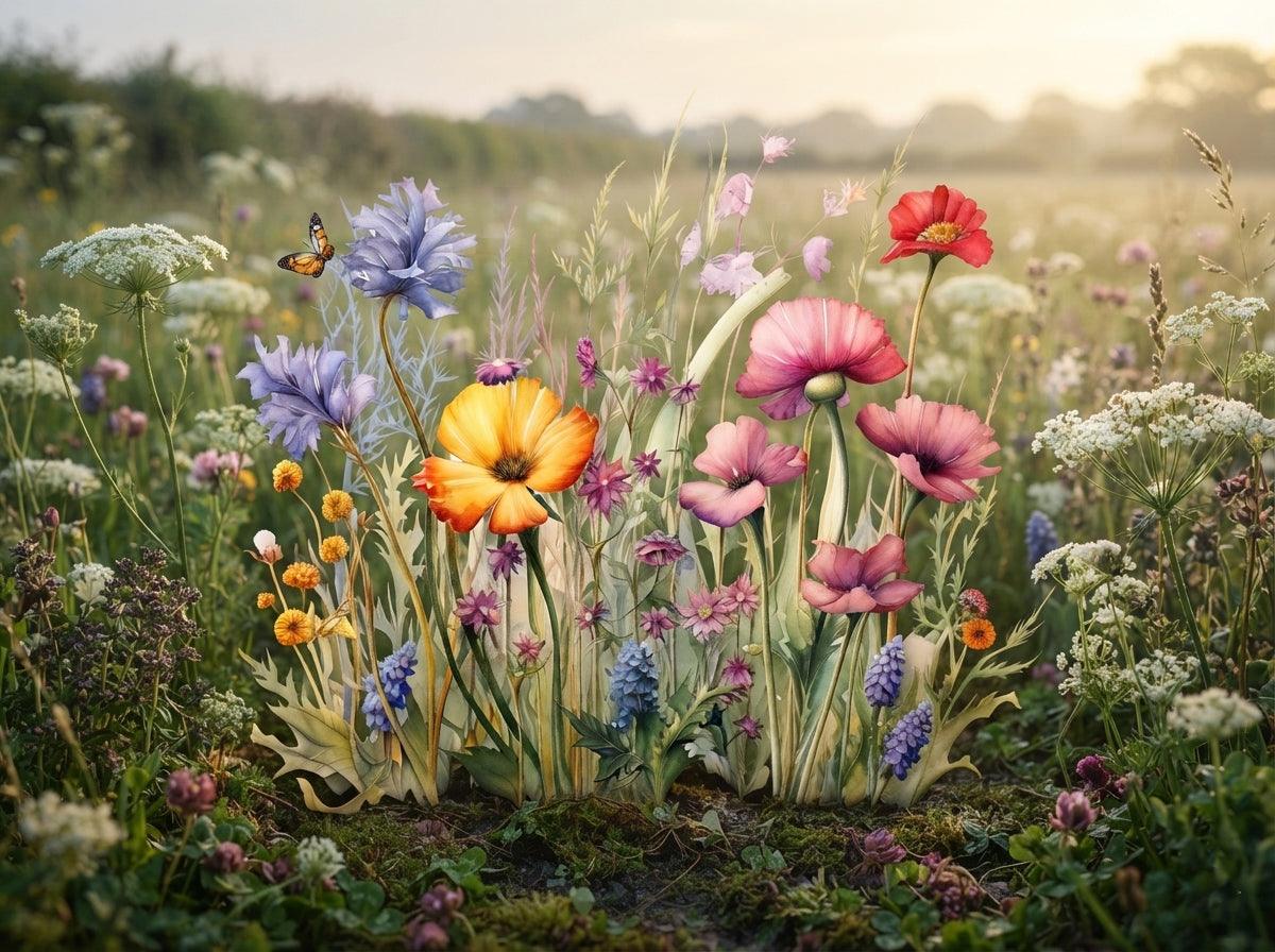 Wandbild Blumenwiese Nr. 5 Kunstdruck auf Leinwand