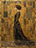 Wandbild Klimt Stil Goldene Frau 5 Kunstdruck auf Leinwand