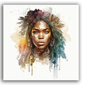 Afrikanerin 6 Portrait Wandbild Kunstdruck auf Leinwand | Wandbild Galerie