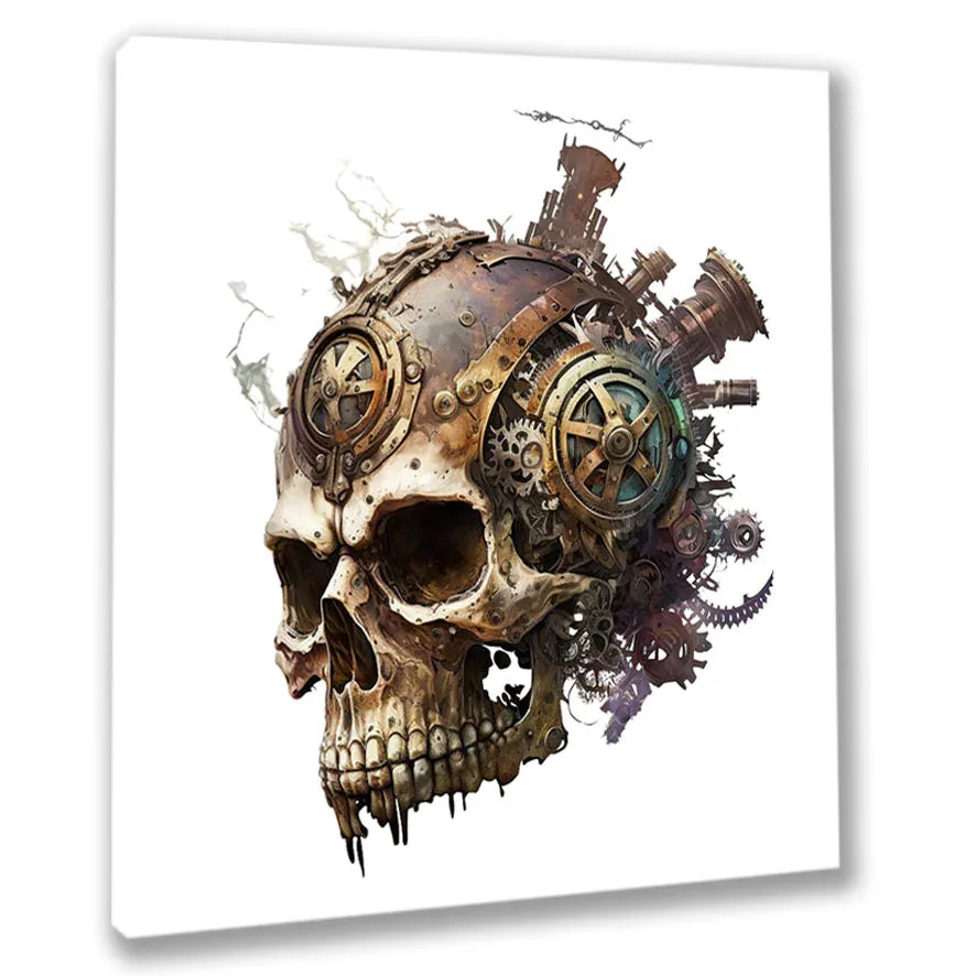 Wandbild Scull Steampunk Totenkopf 6 Wandbild Kunstdruck auf Leinwand | Wandbild Galerie