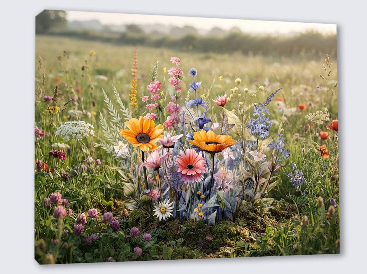 Wandbild Blumenwiese Nr. 6 Kunstdruck auf Leinwand
