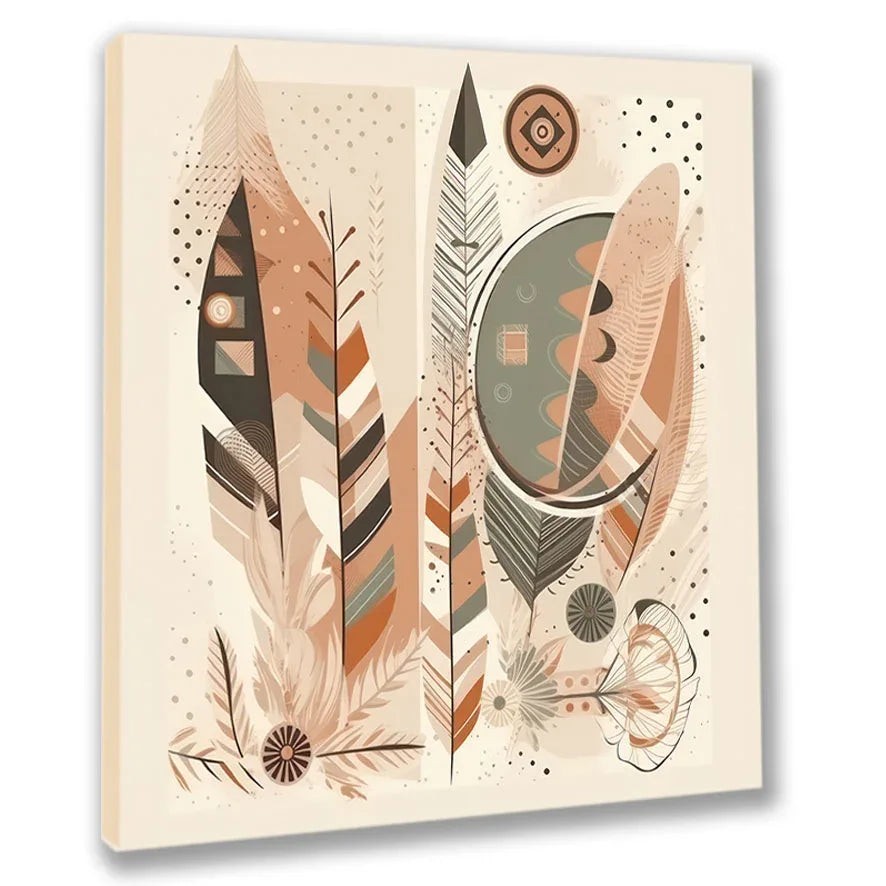 Boho Kunst 6 Wandbild Kunstdruck auf Leinwand | Wandbild Galerie