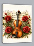 Wandbild Romantische Violine 6 Kunstdruck auf Leinwand