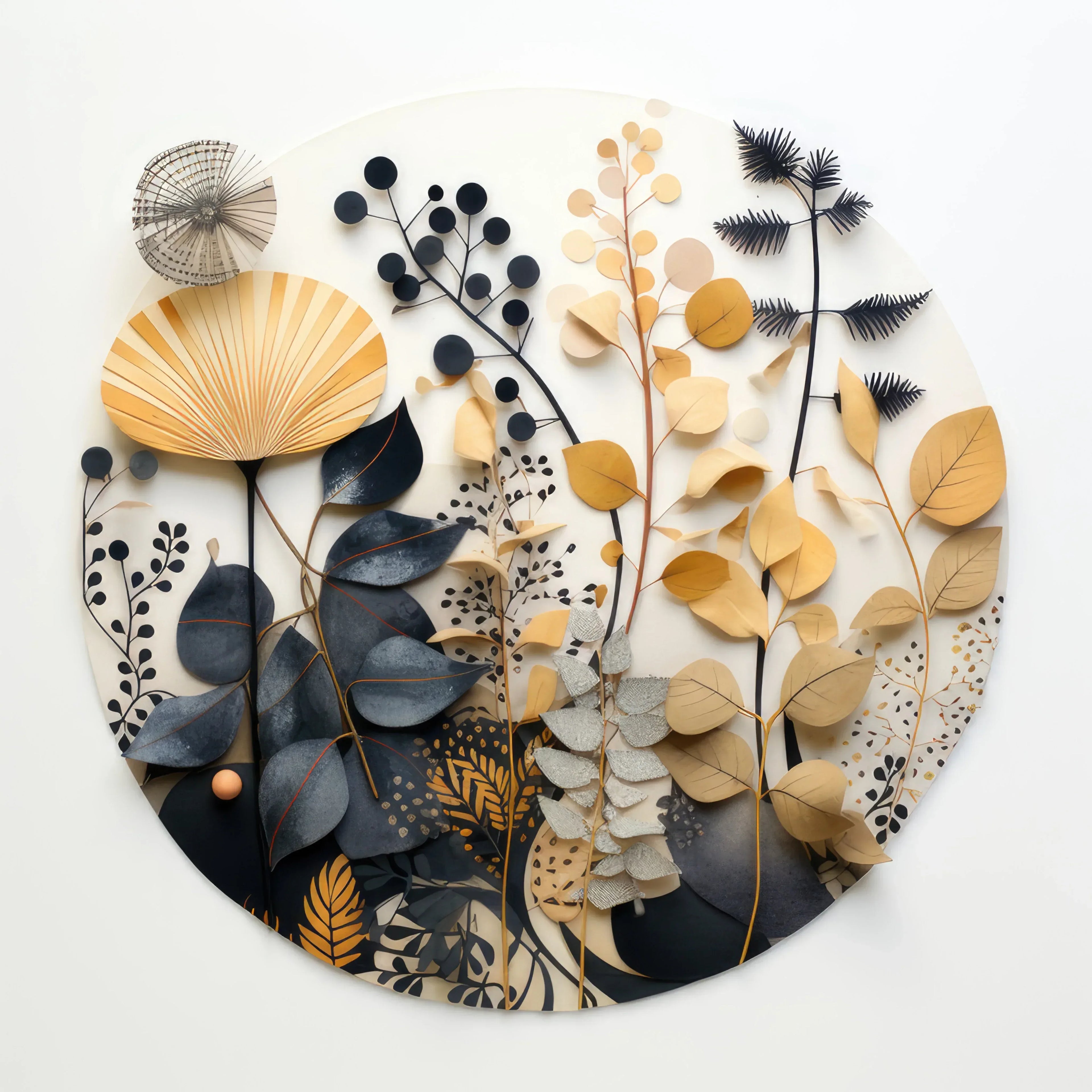 Holzblumen 6 Wandbild Kunstdruck auf Leinwand | Wandbild Galerie