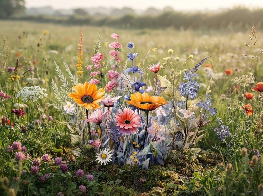Wandbild Blumenwiese Nr. 6 Kunstdruck auf Leinwand