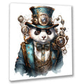 Wandbild Panda 6 Steampunk Kunstdruck auf Leinwand direkt zum Aufhängen | Wandbild Galerie