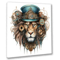 Wandbild Löwen 6 Steampunk Kunstdruck auf Leinwand direkt zum Aufhängen | Wandbild Galerie