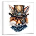 Wandbild Fuchs Reineke 6 Steampunk Kunstdruck auf Leinwand | Wandbild Galerie