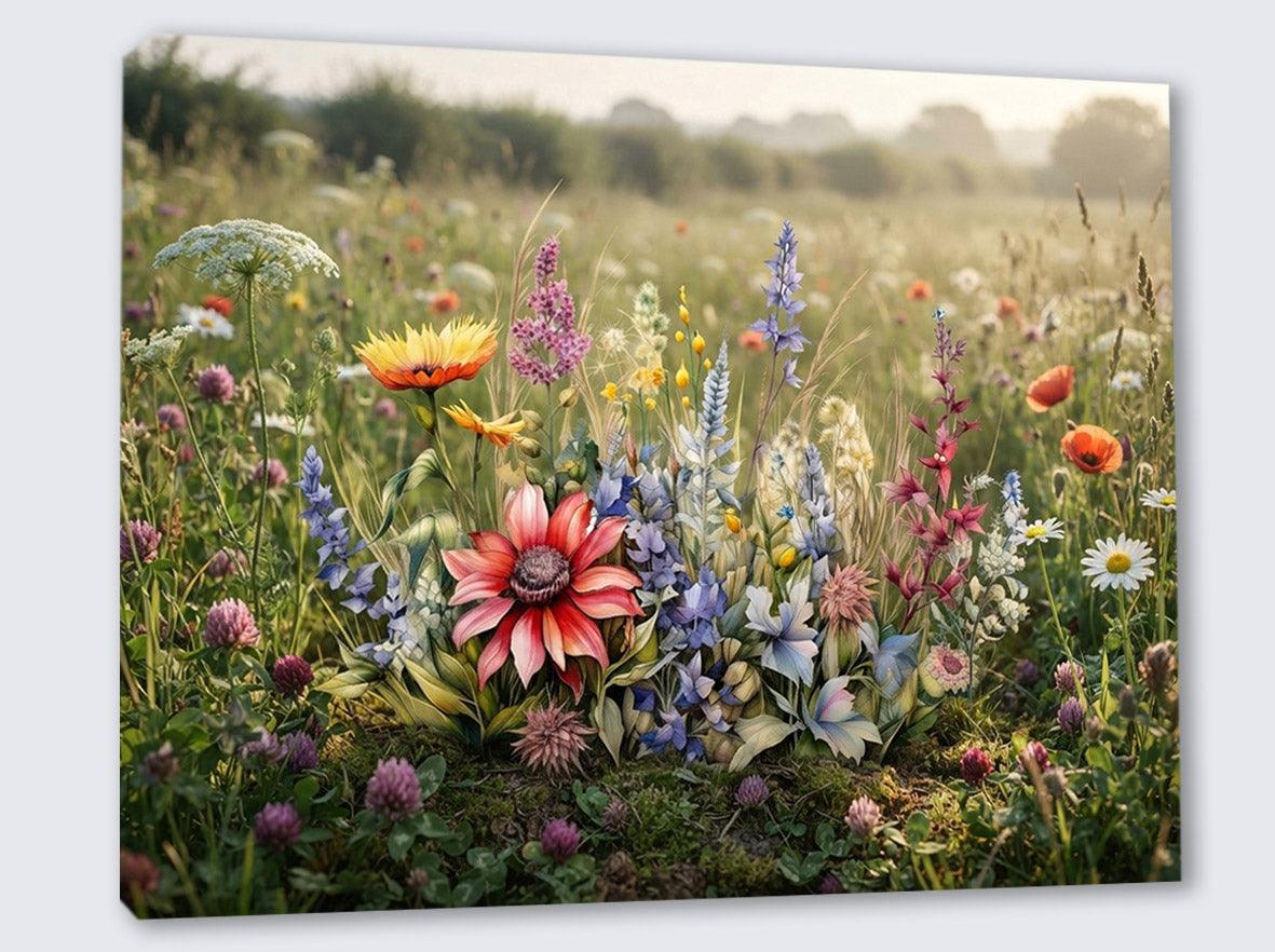 Wandbild Blumenwiese Nr. 7 Kunstdruck auf Leinwand